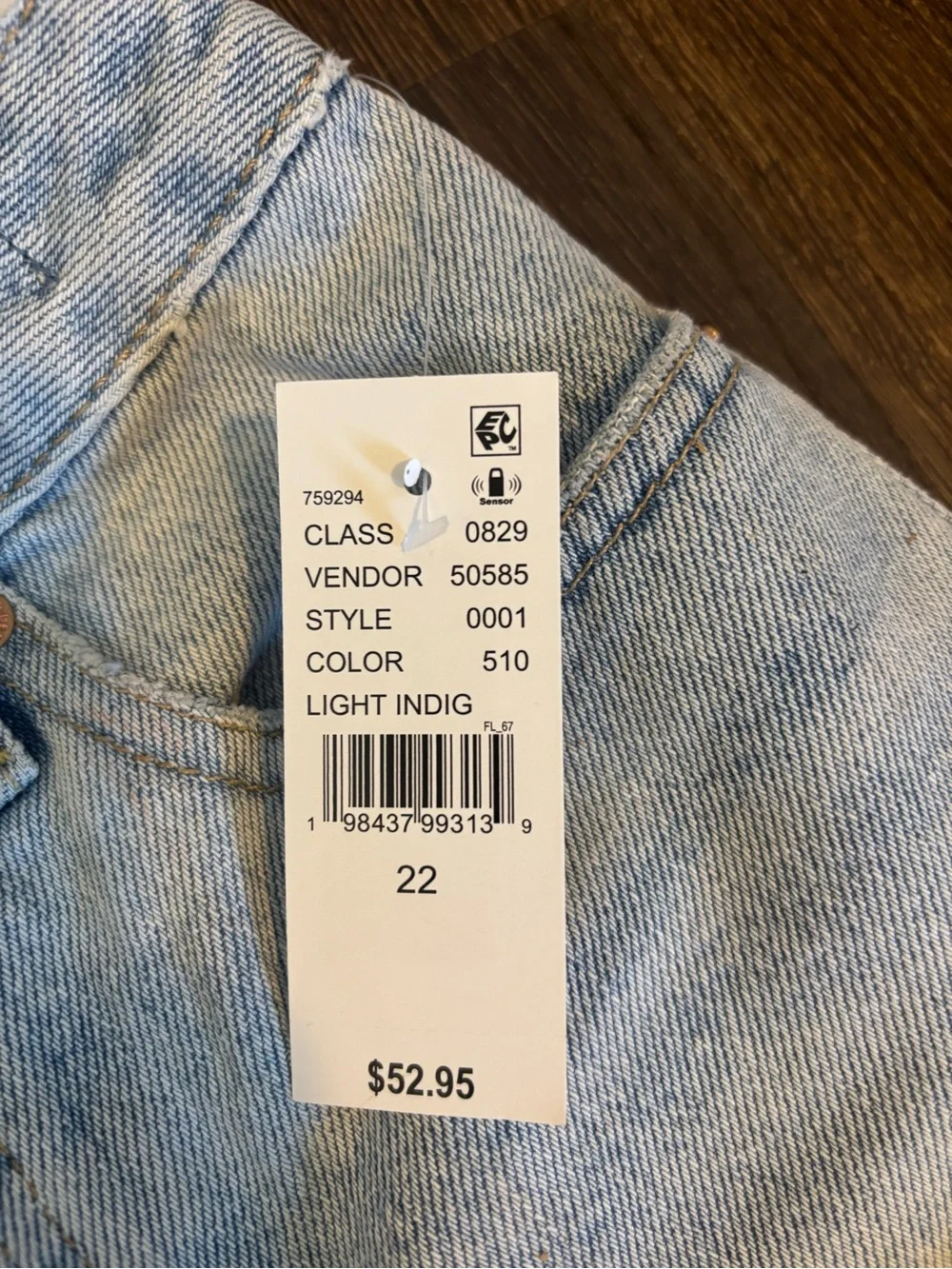 PacSun Light Blue High-Rise Denim Shorts